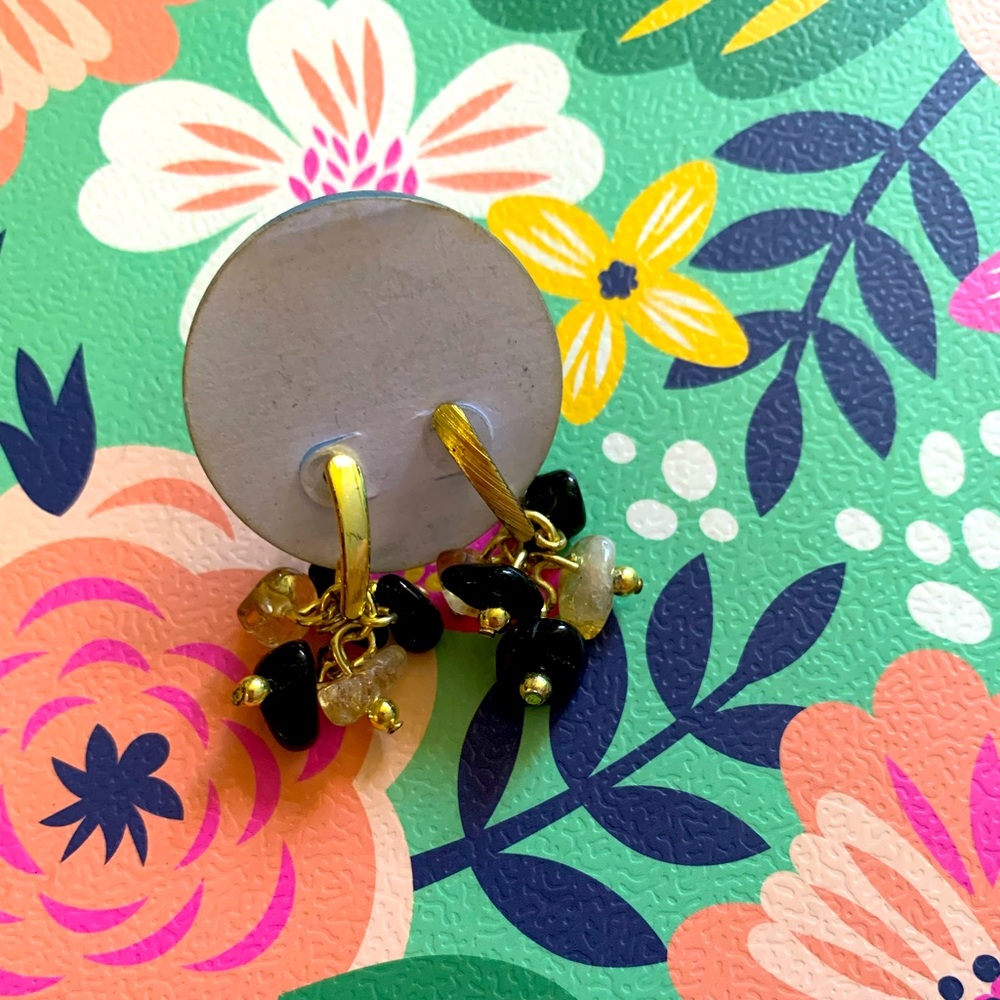 GOLD BEADED EARINGS